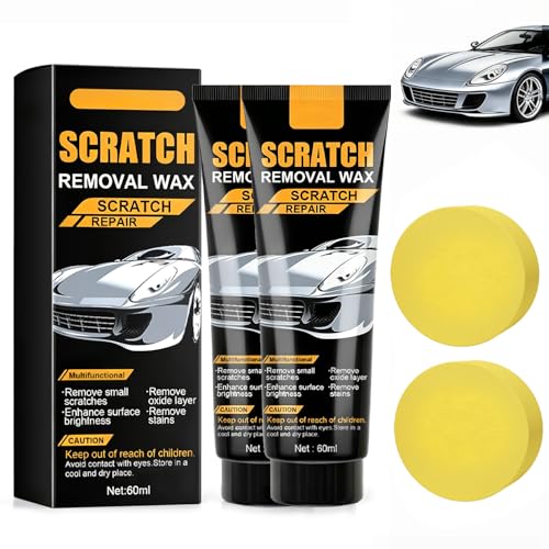 Car Scratch Remover Scratch Remover for Vehicles Car Paint Scratch Repair Paste Easy Application Car Scratch Removal Wax(2Pcs)