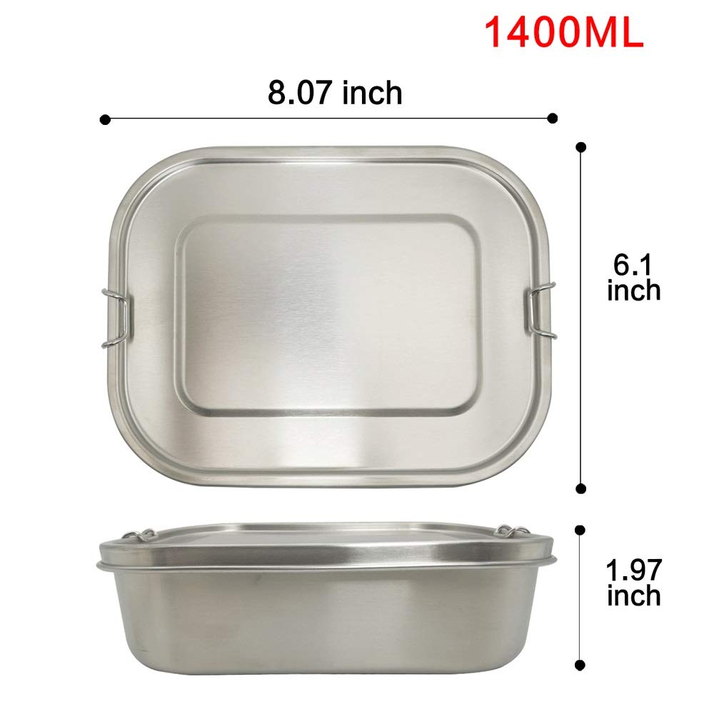 fiambrera, Fiambrera de acero inoxidable 304 Bento Boxes(1400L)