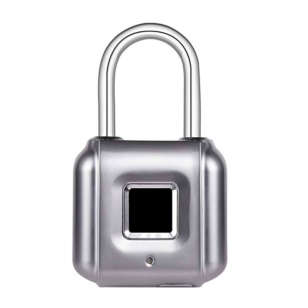 Candado de seguridad sin llave con huella dactilar, recargable por USB, antirrobo para equipaje y puertas, acceso seguro con tecnología biométrica