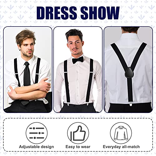 Aomig Hosenträger für Herren, Hosenträger Herren Extra Stark Breit 3,5 Cm mit Sehr Starken 3 Metall Clips, Einstellbar und Elastisch Einheitsgröße Hosenträger für Männer und Damen, Y Style
