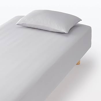 Amazon｜無印良品 フィットするボックスシーツ グレー クイーン