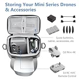 Linpr Torba na drona dla Mini 4K/ Mini 4 Pro/Mavic 3/ Neo 2, Szary | Etui na aparat, wodoodporna torba podróżna z wyjmow