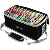【FARBCODE UND LEICHT ZU TRANSPORTIEREN】einfache Organisation und schnelle Identifizierung der Farben. Sie werden nie wieder Zeit verschwenden, die perfekte Farbe zu suchen. Das ergonomische Design erleichtert das Arbeiten mit diesen Markern. Ausgestattet mit einer schönen schwarzen Tragetasche für unterwegs und Aufbewahrung.