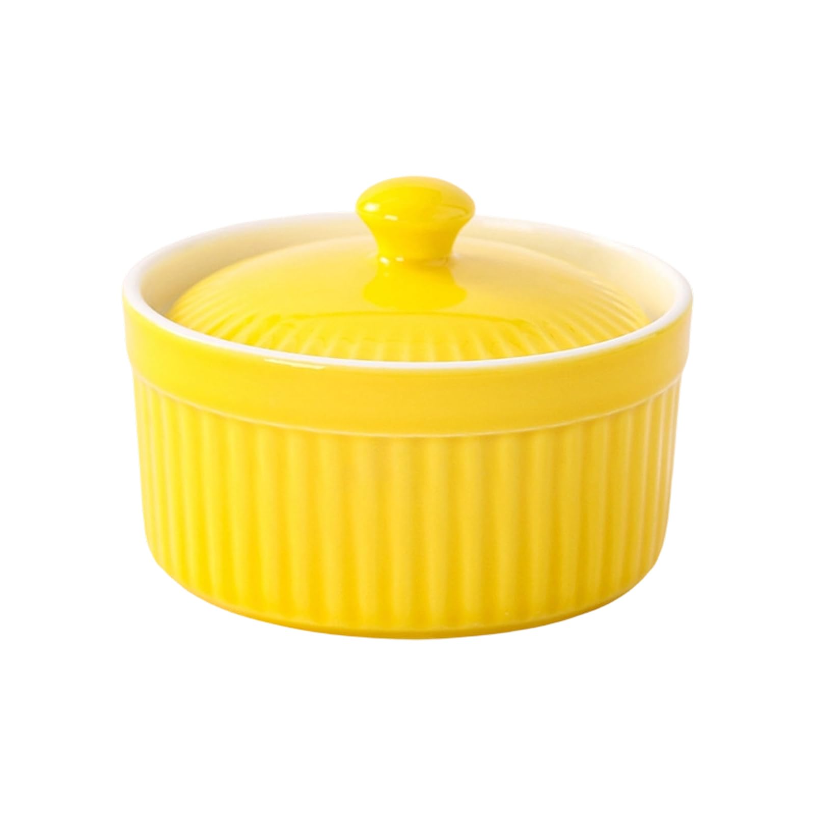 LUCKGONI Ceramic Covered Baking With Lid For Soup Eggs And Dessert Microwave And Oven Safe Kitchenwares