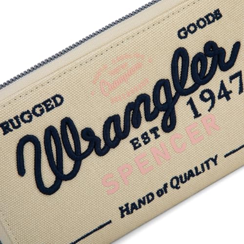 Image of Montana West X Wrangler Wristlet Wallets for Women Classic Retro Wallet Purse Bifold Credit Card Wallets for Women Oversized Logo Clutch Wristlet