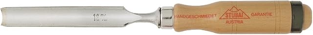 Stubai 360003 Firmer Gouge Chisel with Wooden Handle, Silver/Beige, 10 mm