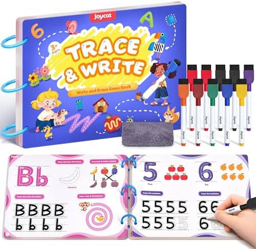 JoyCat Preschool Learning Activities 48 Reusable Pages, Handwriti...