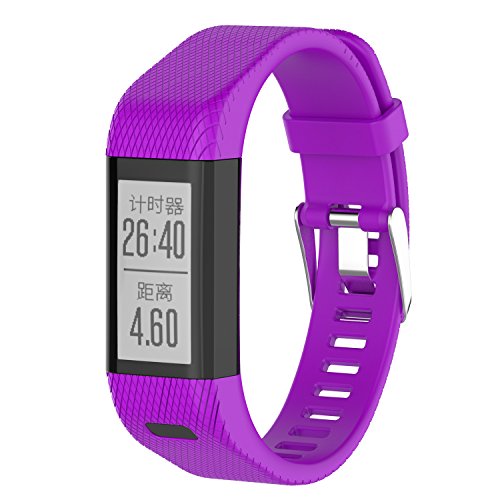 KOMI Correa de reloj compatible con Garmin Vivosmart HR+, correa de silicona deportiva para Garmin Vivosmart HR Plus