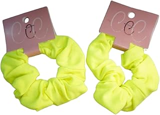 SET OF TWO COTTON YELLOW HAIR TIES