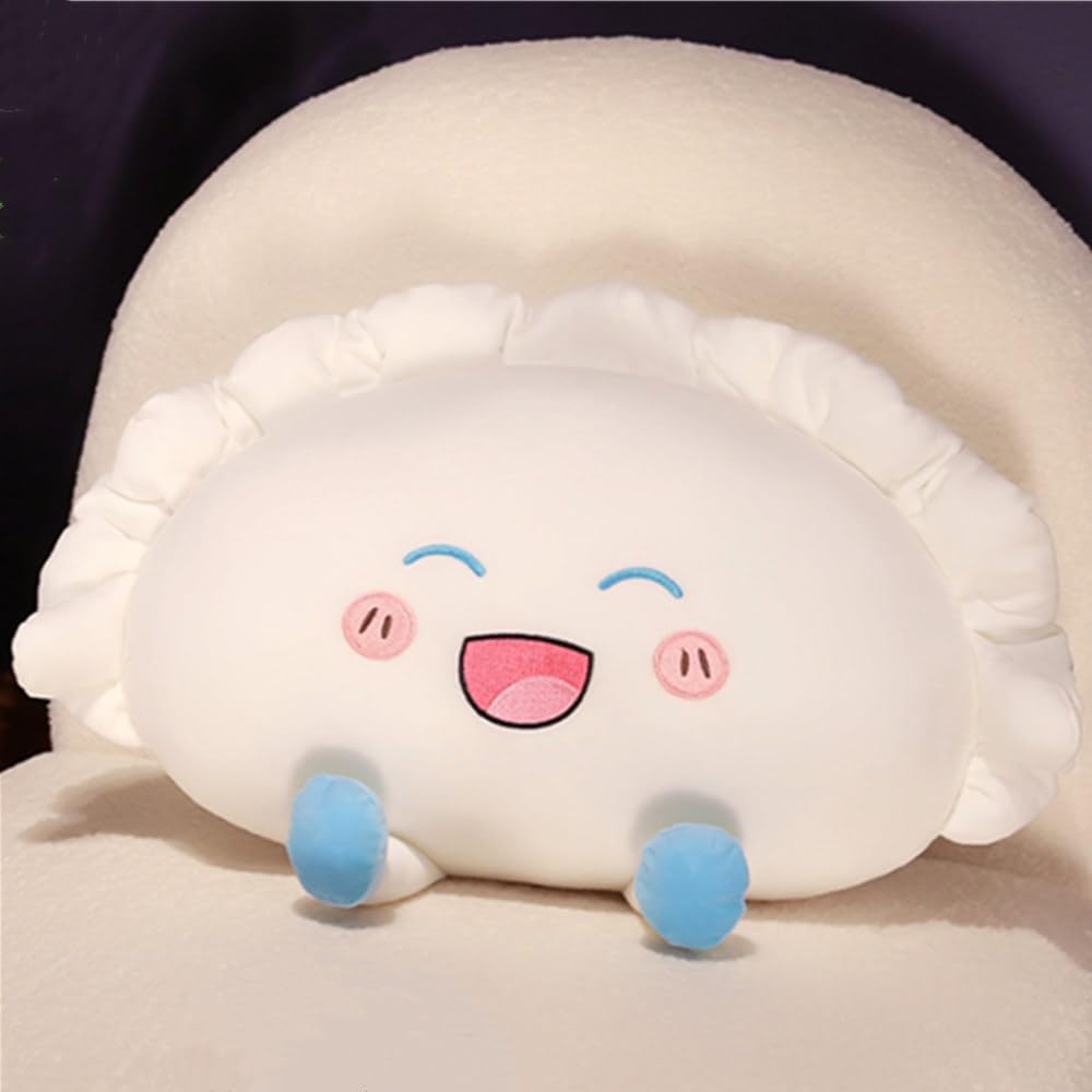 OUKEYI Cute Chicken Dumpling Plush Pillow, Funny Food Dumplings Stuffed Aniamls Toys Hugging Gifts for Kids 13.7 inch