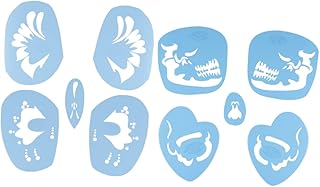 SEWACC 2 Peças Modelo De Rosto Pintado Estêncil De Maquiagem Estênceis De Rosto Moldes De Flores Modelos De Maquiagem Estênceis De Pintura Facial Estênceis De Maquiagem De Halloween