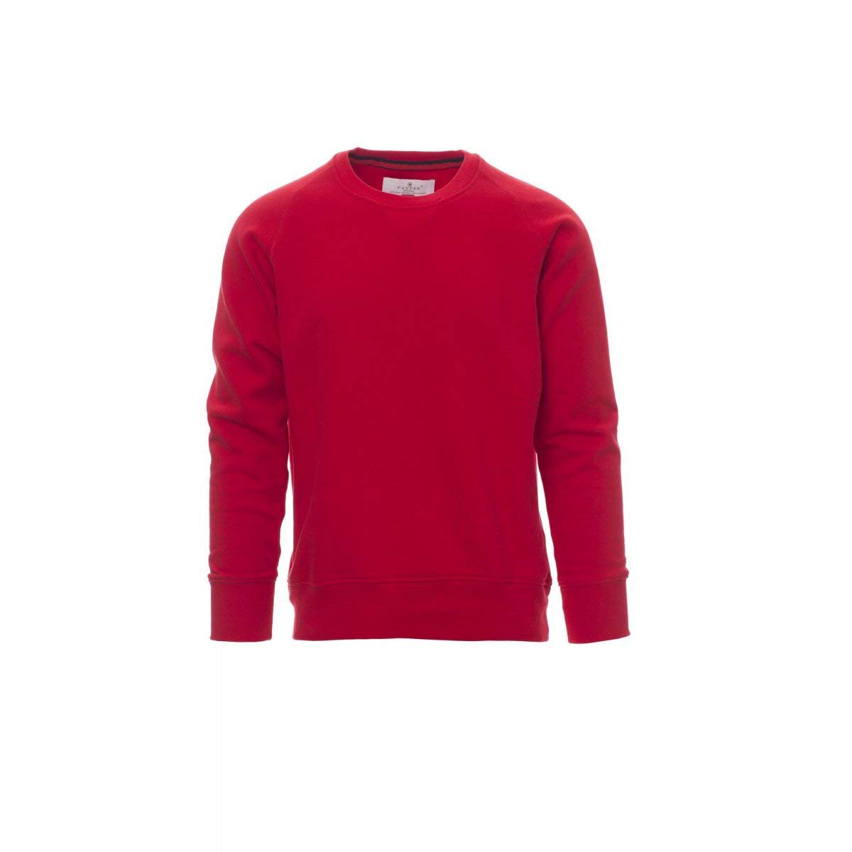 Payper Mistral+ Sweat Ras du Cou pour Homme à Manches Longues Raglan mélange Coton Poignets Taille en cône élastique Rouge