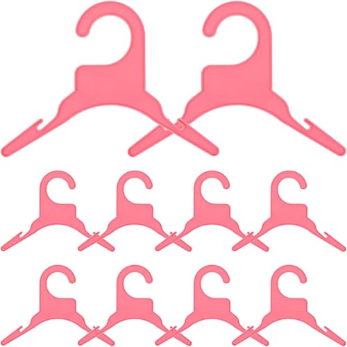 POPETPOP Perchas de ropa para mascotas, 50 piezas de perchas para ropa para mascotas, estantes de secado para cachorros, mini perchas de plástico