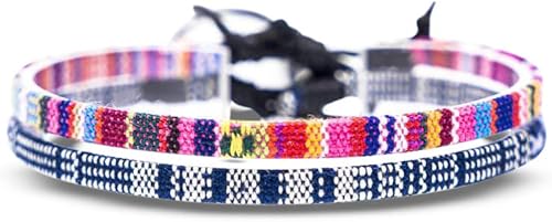 Made by Nami Juego de 2 tobilleras estilo surfista, impermeables, ajustables, trenzadas, para mujeres y hombres, estilo bohemio para estilo étnico