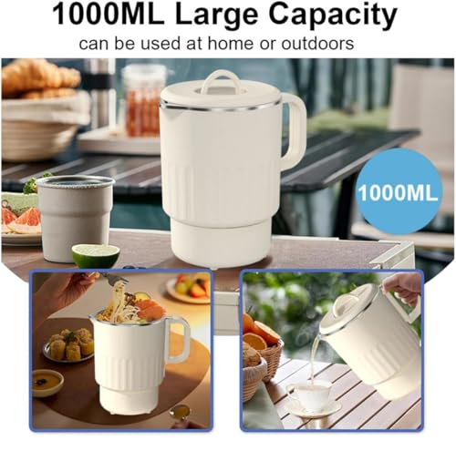 Hervidor eléctrico plegable de acero inoxidable 1L 600W miniatura 6