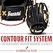 Franklin Sports Proflex Baseball Glove - Adult Men's + Women's Glove - Right Handed Throw - Baseball + Fastpitch Softball Outfield Mitt - Black - 11.5