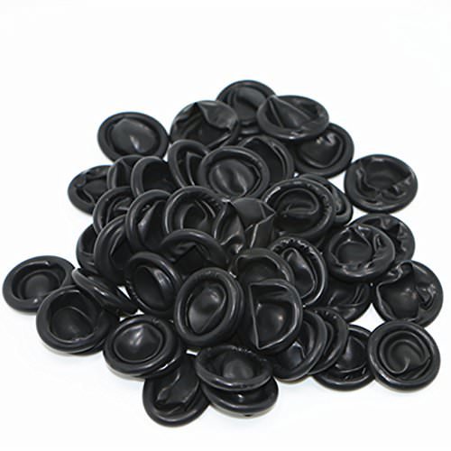 Otovon® 96 Pieces ESD Safe Anti-Static Powder Free Latex Finger Cots - Black