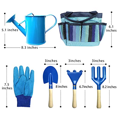 Set de herramientas de jardín para niños con bolsa miniatura 2