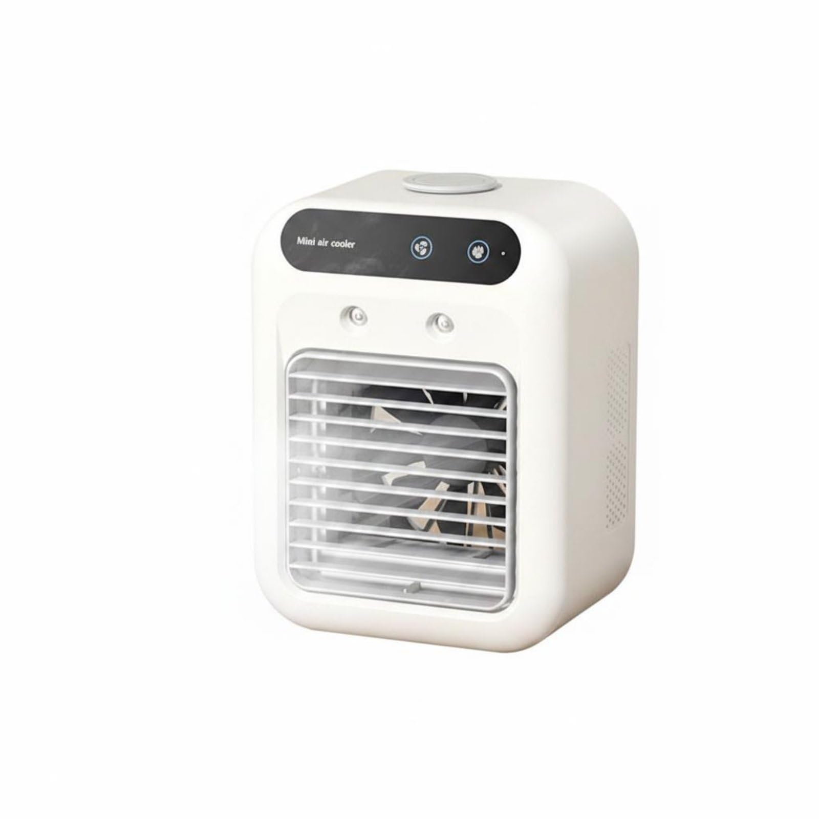 Rechargeable USB Cooling Fan Compact Mist Fan Humidifying Mini Air Cooler 2-Speed for Desk, Dorm Room, White | Portable Fans | Heating Cooling & Air | Home Improvement-image-28