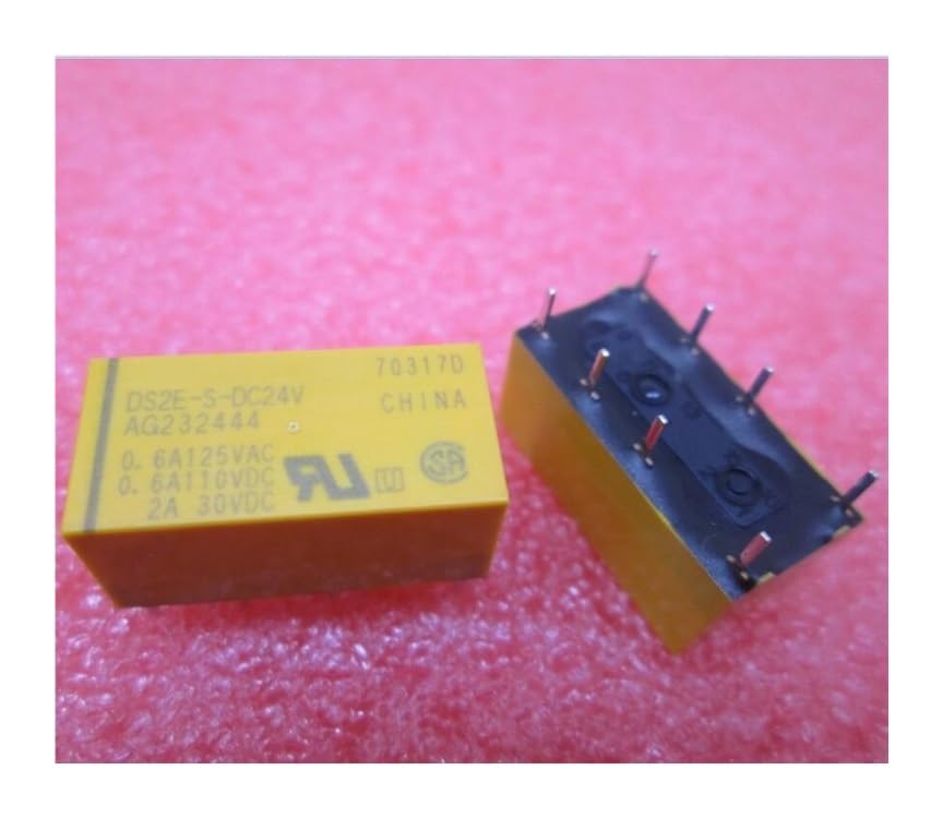 Relais DS2E-S-DC24V 24VDC à 8 broches pour circuits imprimés en lot de 3 pièces