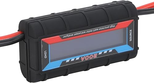 Miniatura 8 de Medidor de vatios Rc de 200 A, analizador de potencia, analizador de batería digital, monitor de medidor de potencia con pantalla LCD digital para