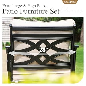 Sophia & William 6 Piece Outdoor Patio Furniture Set, 7 Seats Patio Conversation Sets with 45" Gas Fire Pit Table x 1, 3-seat Sofa x 1, Swivel Chair x 2, Cushioned Chair x 2, Beige Sophia William 6 Piece Outdoor Patio Furniture Set 7 Seats Patio Conversation Sets with 45 Gas Fire Pit Table x 1 3 seat Sofa x 1 Swivel Chair x 2 Cushioned Chair x 2 Beige