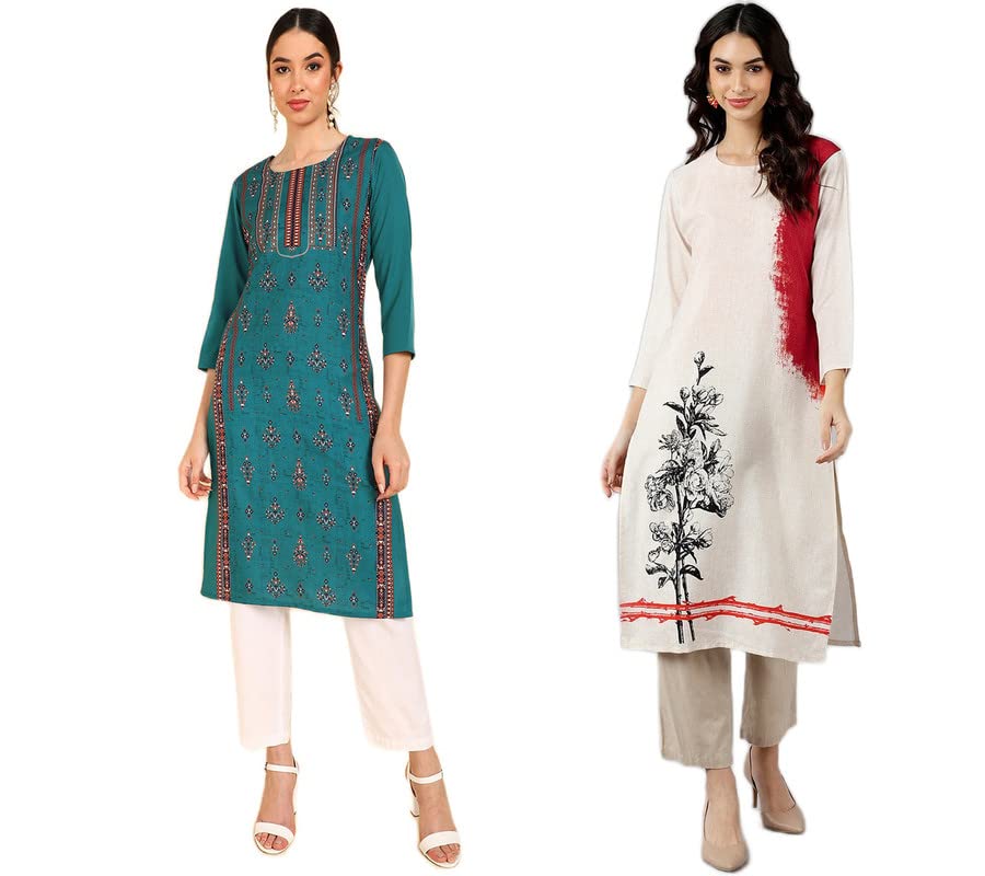 Image of Vaamsi Women's Polyester Regular Kurta