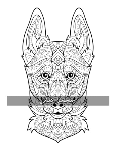 Amazing Dogs Coloring Book: Beautiful Dogs, Adorable Puppies, and Relaxing Designs for Adults and Teens - Image 17