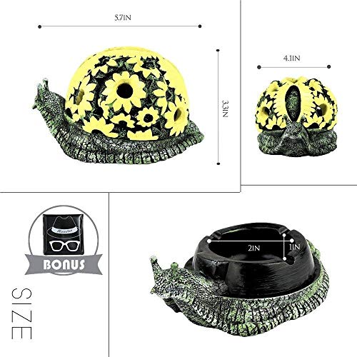 Monsiter Qe Snail Ashtrays For Cigarettes Creative Ashtray For Home And Outdoor #TOP2