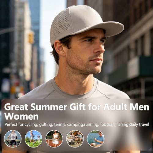 Image of M /L /XL /XXL Oversize Flat Bill Baseball Cap for Men Women Quick Dry Snapback Hats Summer Mesh 5 Panel Cap