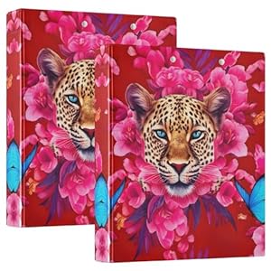 Joitme Modern 3 Ring Leopard D-Ringordner Rot