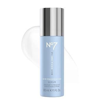 No7 Prime Forever Skin Preservation Face Serum, Hyaluronic Acid, 1 oz
