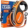 NEW 2025 Retractable Dog Leash 16,4 ft'-Heavy Duty Retractable Pet Leash with Anti-Slip Soft Grip-Reflective Dog Leashes with Anti-Twist Protection for Small Medium Large dogs up to 110 lbs (Orange)