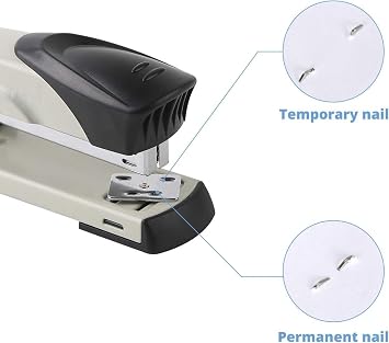 Long Reach Stapler,with 2000 Staples & Stapler Remover Full Strip,20-25 Sheet Capacity,with Built-in Ruler and Adjustable Locking Paper Guide, Gray