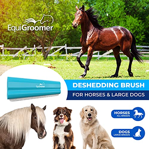 Equigroomer Brush For Horses | Undercoat Deshedding Tool For Large Pets With Short And Long Hair| Comb Removes Loose Dirt, Hair And Fur| Professional Horse Brush For Grooming Shedding #TOP1
