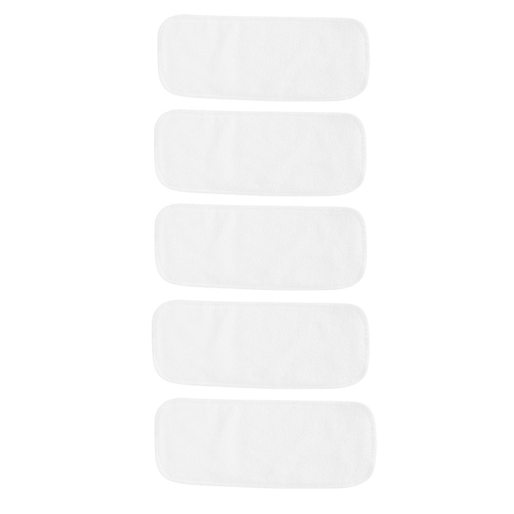 5Pcs Couche-culotte Insert Doublures de Fibre de Bambou Pour bébé Insert Doublure Nappy Réutilisable