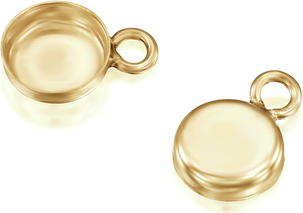14k Gold-Filled Round Setting with 1 Loop