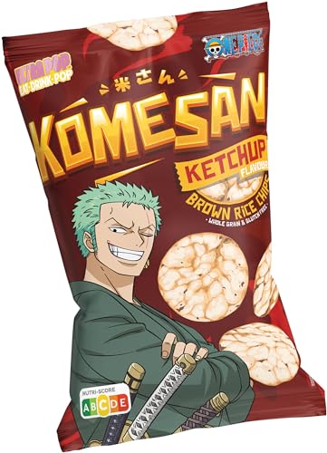 KOMESAN Zoro Chips de arroz integral, sabor Ketchup, 1 x 60 g