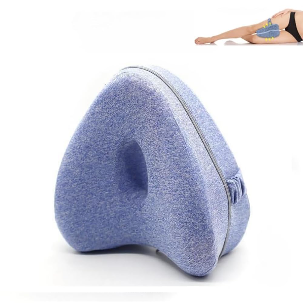 Blue Smoothspine Alignment Pillow,Leg Pillows For Side Sleepers For Relieving Leg, Hip Pain & Sciatica,Improve Leg Shape And Enjoy Quality Sleep,