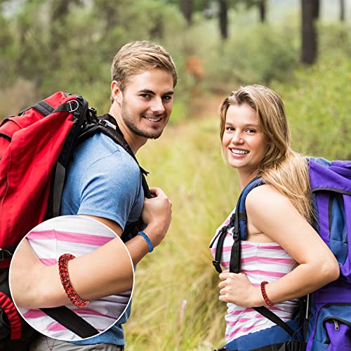 Lorfancy 12 Pcs Paracord Bracelets For Men Boys Kids Survival Bracelet Teen Adjustable Friendship Braided Bracelets Outdoor Camping Climbing Gift thumb #6