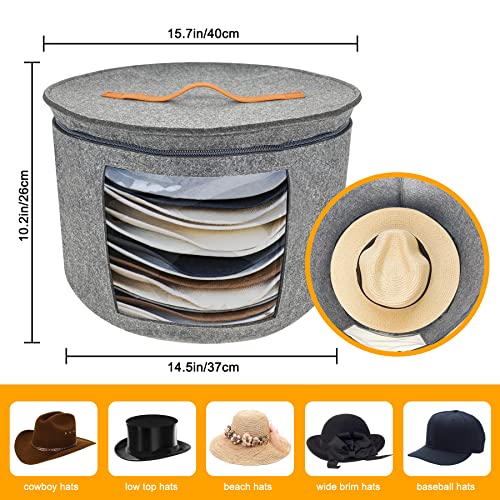 Gzhok Large Hat Storage Box Portable Portable Pressure And Dust Proof Travel Storage Bag,40 * 26Cm(15.7" D *10.2" H) #TOP3