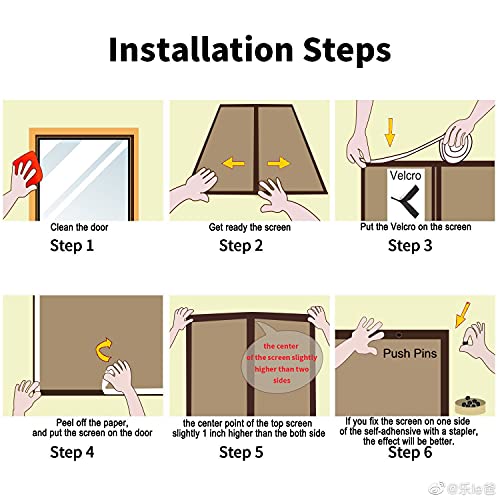 Magnetic Screen Door-Self Sealing, Mesh Screen Door With Heavy Duty Mesh Curtain, Pet And Kid Friendly, Fits Doors Up To 39 X 83-Inch #TOP5
