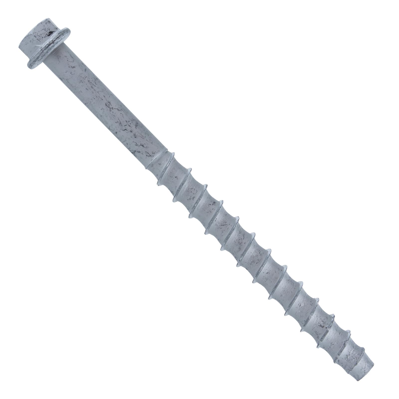 Conquest 5/8" x 6" Galvanized Large Diameter Concrete Screws - High-Strength Carbon Steel for Masonry, Brick, or Block Anchoring (Pack of 10)