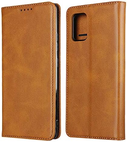 Zouzt Premium Pu Leather Wallet case Compatible Samsung Galaxy A71 5G,Folio Flip Case with Magnetic Closure/Kickstand Feature/Card Slots for Samsung A71 5G (Light Brown)