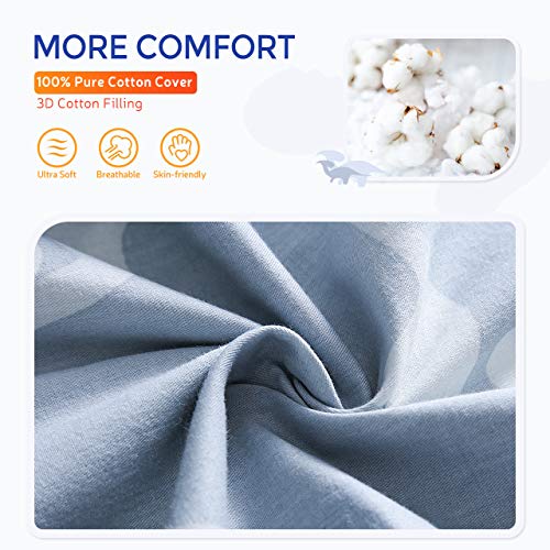Breast Feeding Pillows for Babies, OMORC Nursing Pillows for Breastfeeding, 100% Pure Cotton Baby Nursing Pillows, Waterproof Baby Lounger Pillow with Detachable Headrest & Backrest