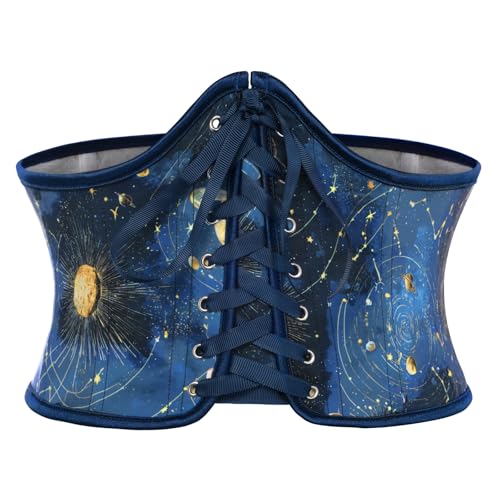 Image of Scarlet Darkness Corset Belt for Women Renaissance Lace up Corset Floral Wide Waist Belts