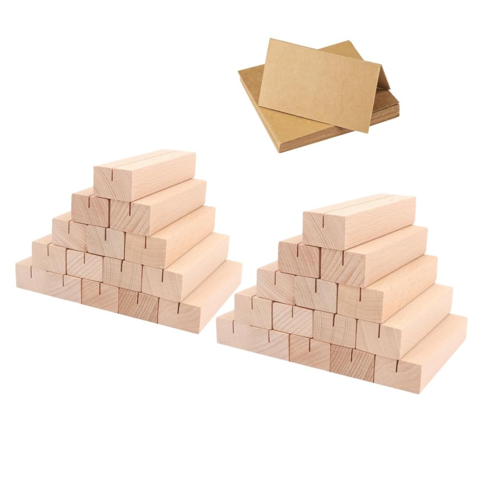 Acrylic Lot De 30 Porte-cartes En Bois,porte-cartes En Bois