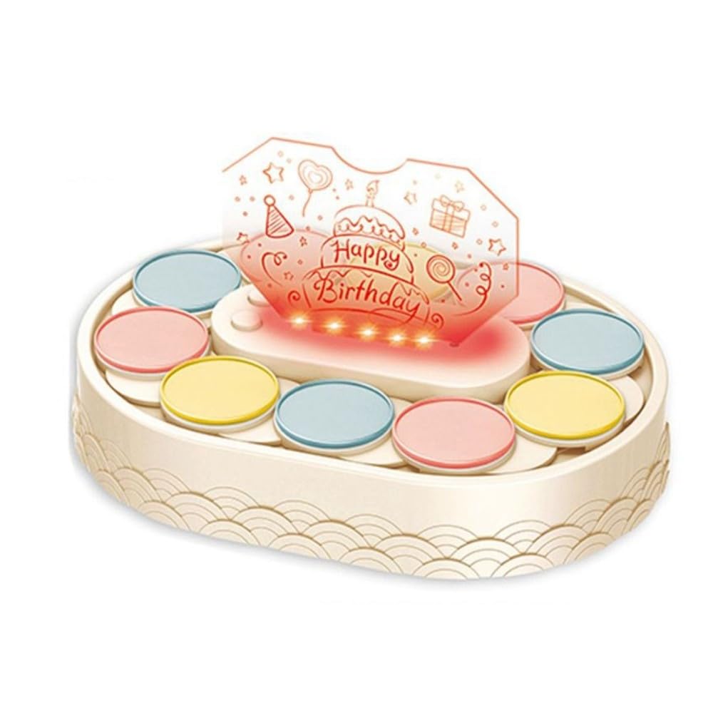 Aundhegrtt Turntable Rack for Dessert Display Automatic Rotating Lights Cake Machine Music Macarons for Birthday Party Decoration