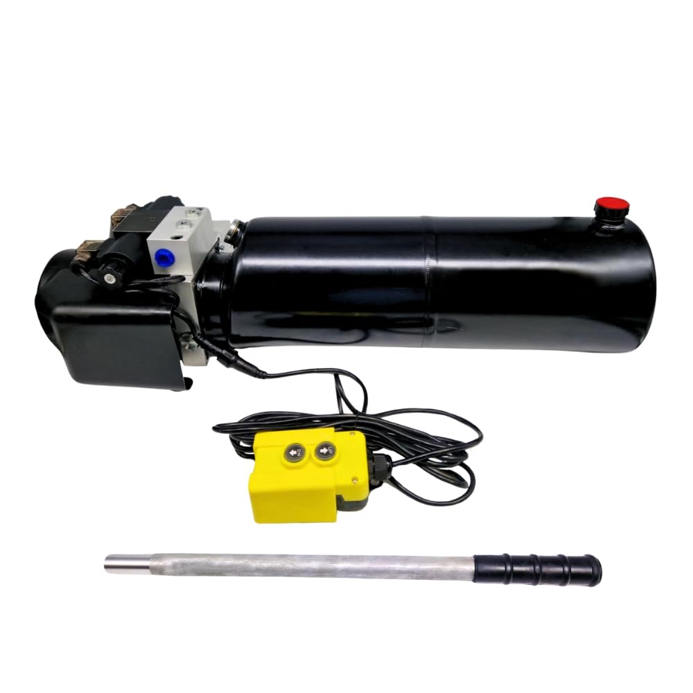 24 V DC doppeltwirkendes Hydraulik-Netzteil 2 kW mit 12 l Stahltank und Handpumpe
