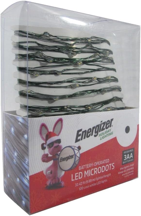 Energizer Microdot - Luces de Navidad, 1 unidad (paquete de 1), color blanco frío